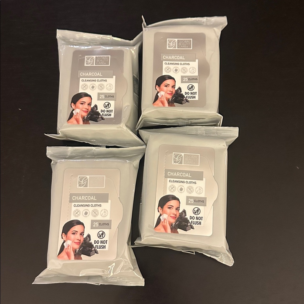 4 Global Beauty Care Charcoal Cleansing Cloths